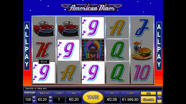 Игровой интерфейс American Diner 2