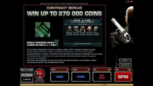 Игровой интерфейс Hitman 1