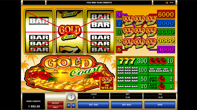 Игровой интерфейс Gold Coast 5