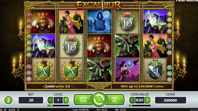 Характеристики слота Excalibur 10